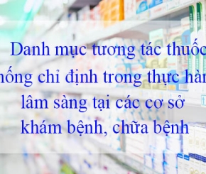 Danh mục tương tác thuốc chống chỉ định trong thực hành lâm sàng 
