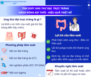 Tầm soát: UNG THƯ ĐẠI TRỰC TRÀNG -Hành động kịp thời, hiệu quả triệt để